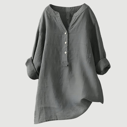 Breezy Comfort Linen Top
