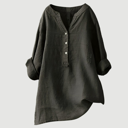 Breezy Comfort Linen Top