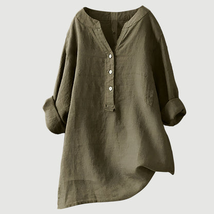 Breezy Comfort Linen Top