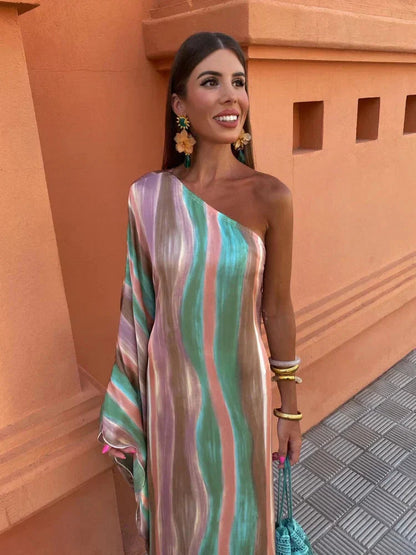 Lily Asymmetric Chic Maxi Dress