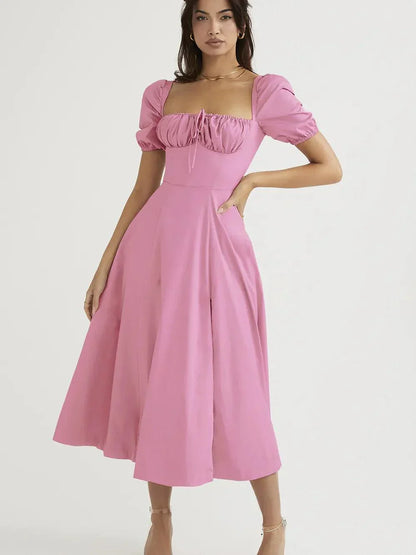 Floral-Print Midi Dress