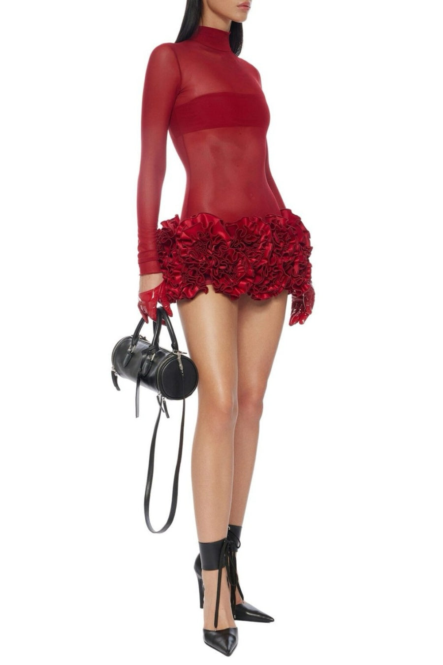 Day-to-Night Floral Mesh Dress