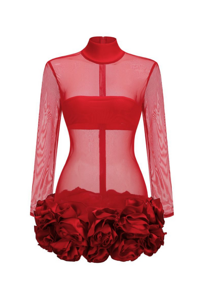 Day-to-Night Floral Mesh Dress