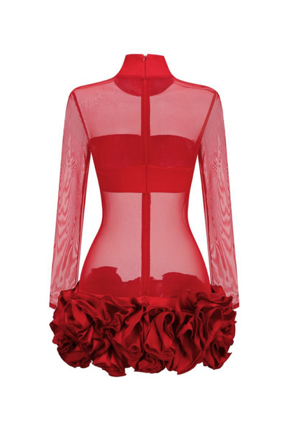 Day-to-Night Floral Mesh Dress