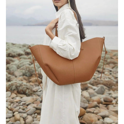 Laptop-Ready Leather Tote