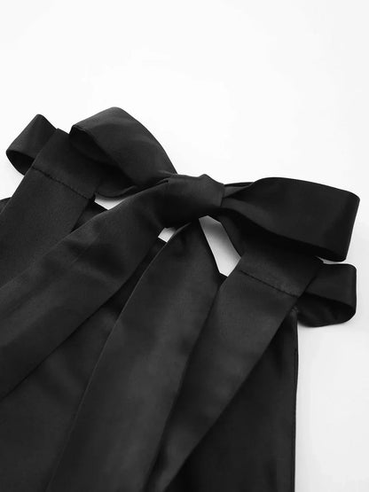 Waist-Cinch Satin Dress