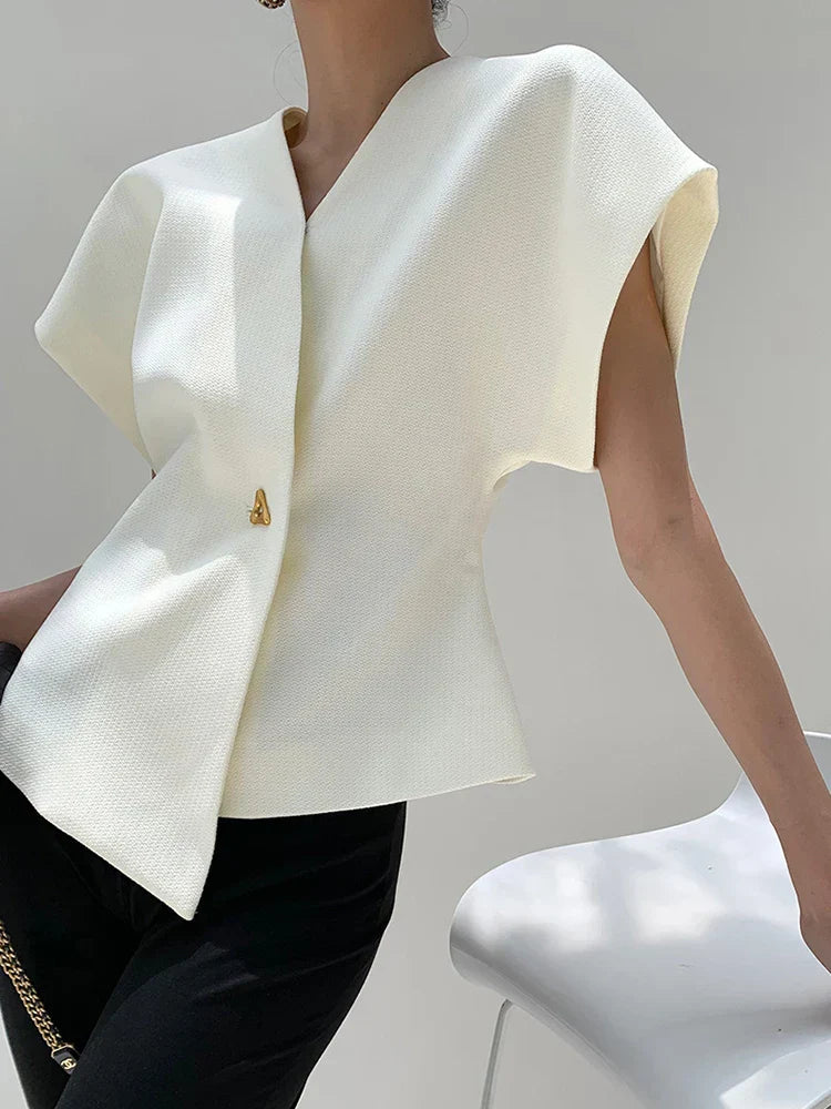Effortless Chic V-Neck Blouse