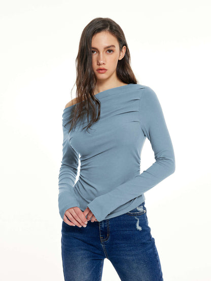Flattering Asymmetrical Long Sleeve Top
