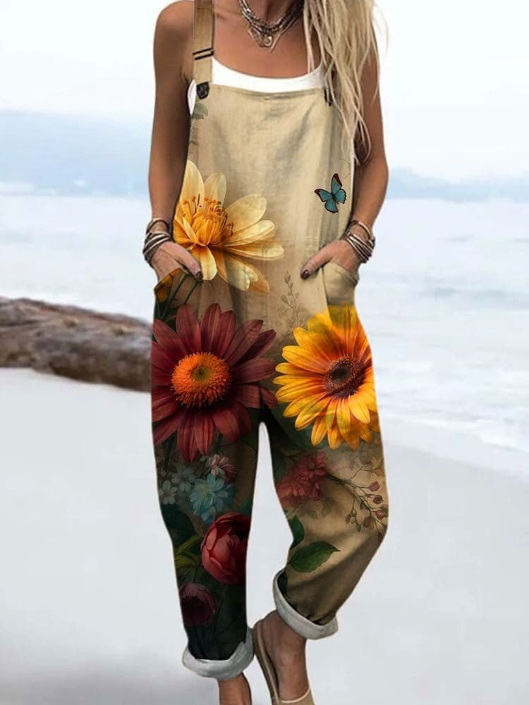 Vintage Floral Jumpsuit