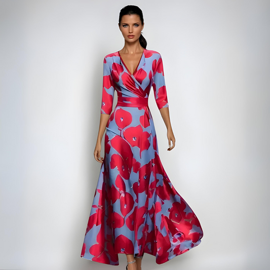 Timeless-Elegance Floral Dress