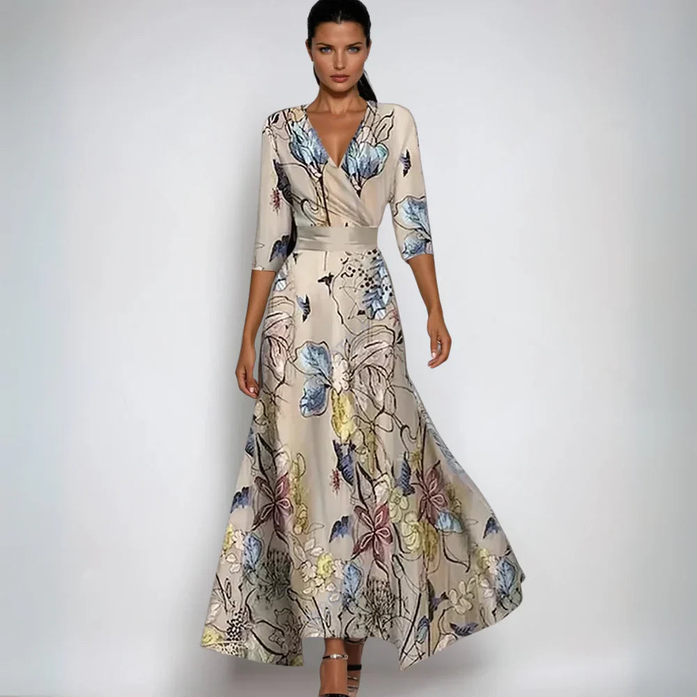 Timeless-Elegance Floral Dress