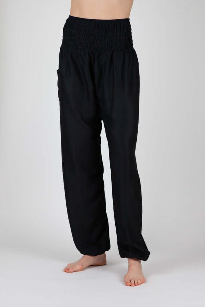 Easy-Waist Harem Trousers