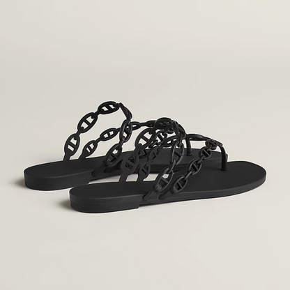Waterproof Chain-Trim Sandals