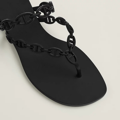 Waterproof Chain-Trim Sandals