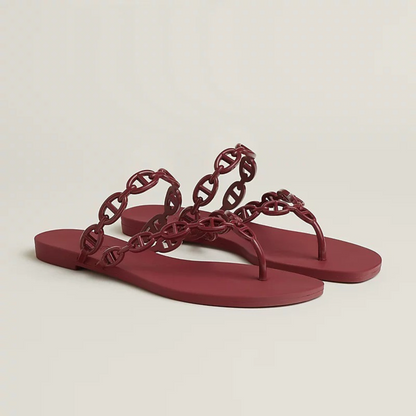 Waterproof Chain-Trim Sandals