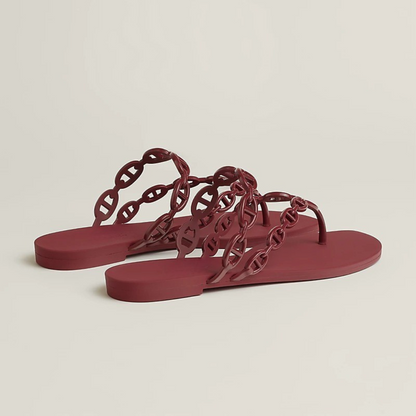 Waterproof Chain-Trim Sandals