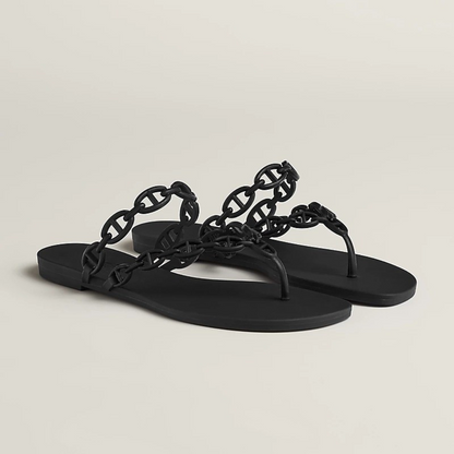 Waterproof Chain-Trim Sandals