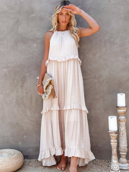 Breezy Ruffle Maxi Dress