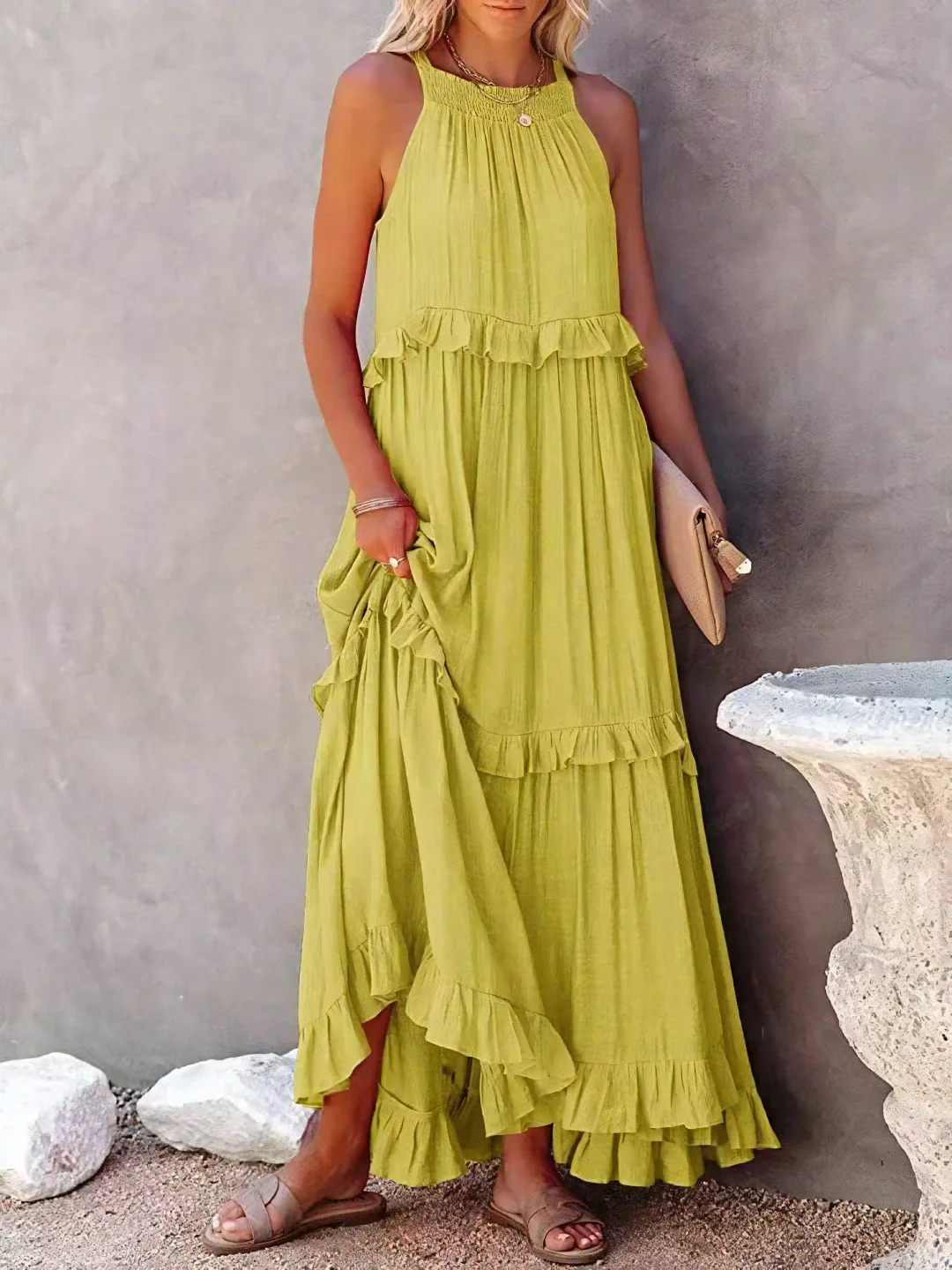 Breezy Ruffle Maxi Dress