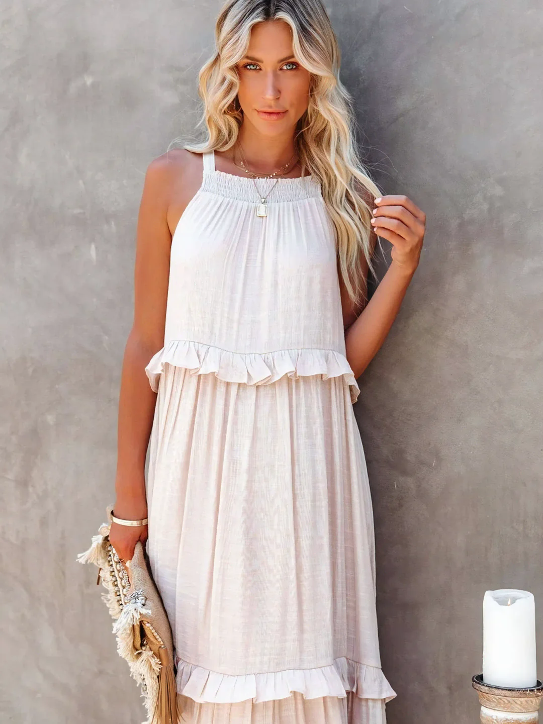 Breezy Ruffle Maxi Dress