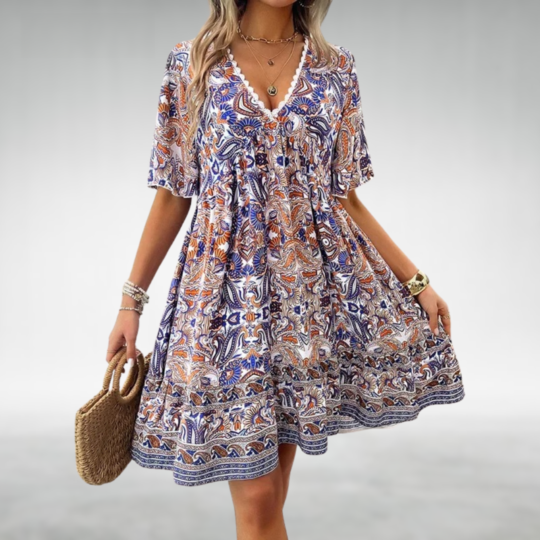 Chic Comfort: Boho Paisley Summer Dress