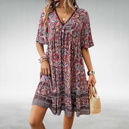 Chic Comfort: Boho Paisley Summer Dress