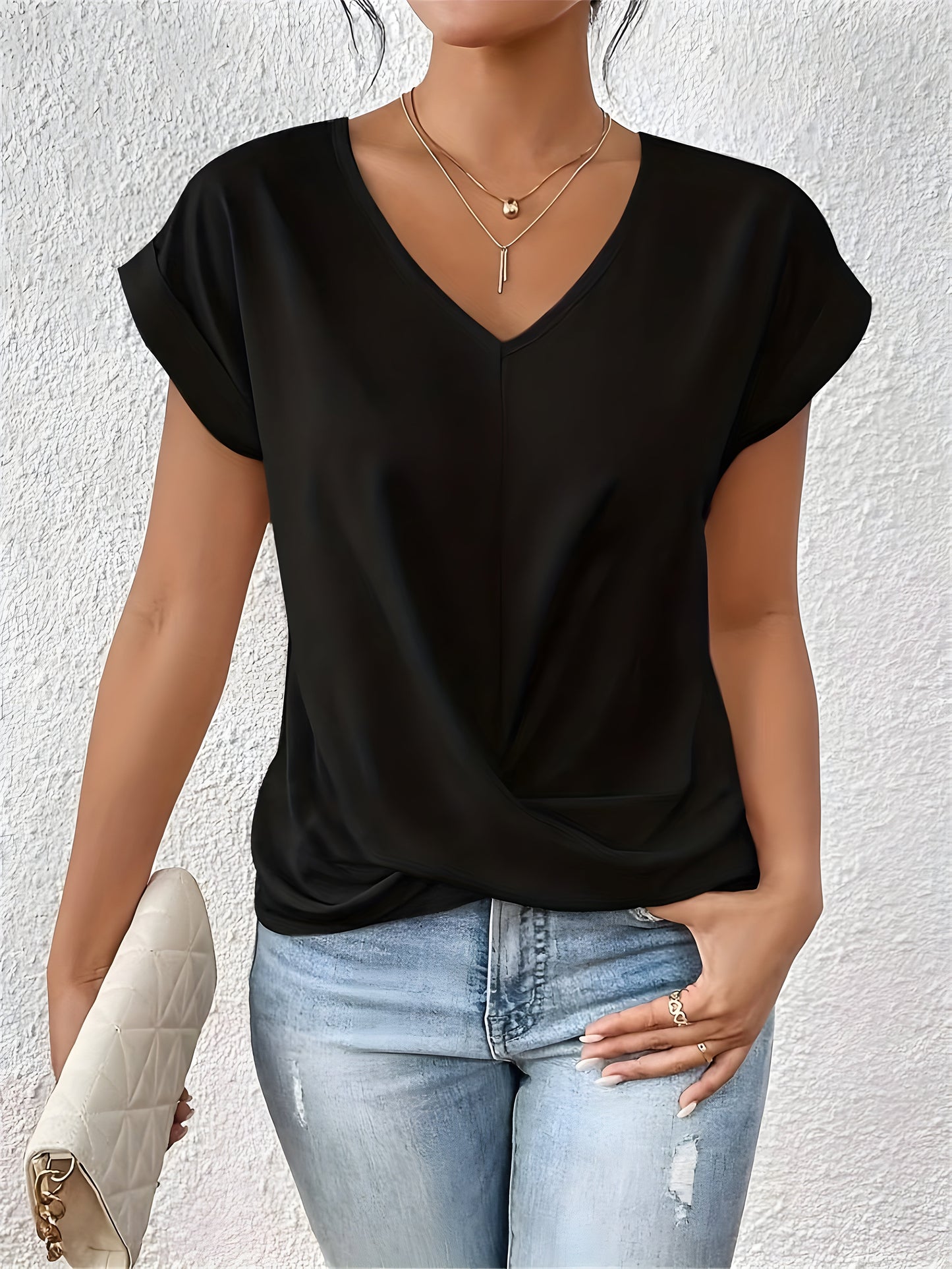 V-Neck Twist-Enhance Top