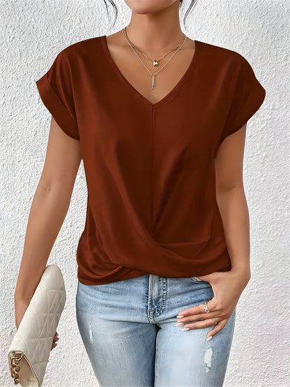 V-Neck Twist-Enhance Top