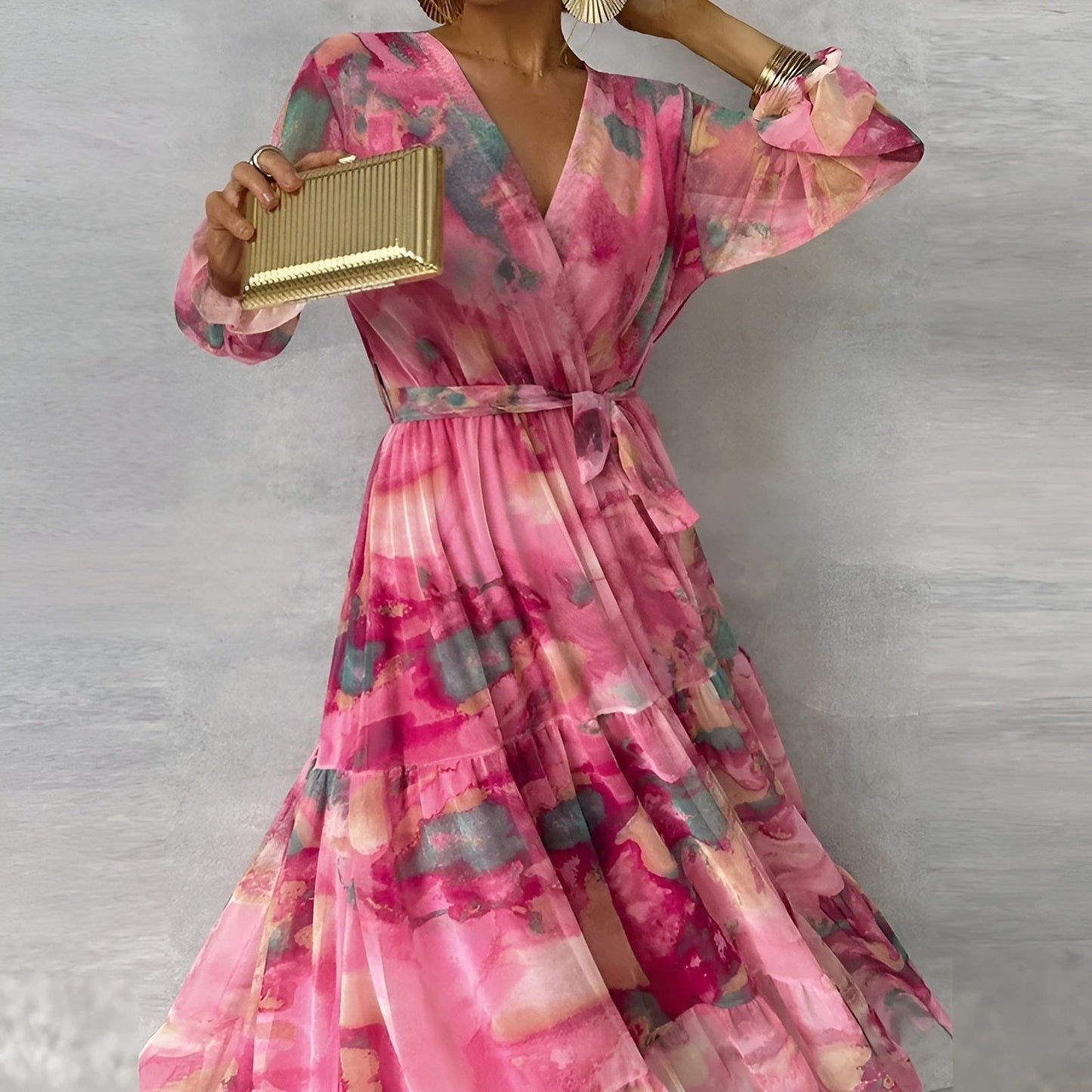 Elegant Pleated Summer Dress