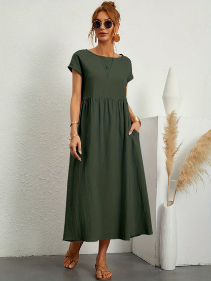 Graceful Round-Neck Dress