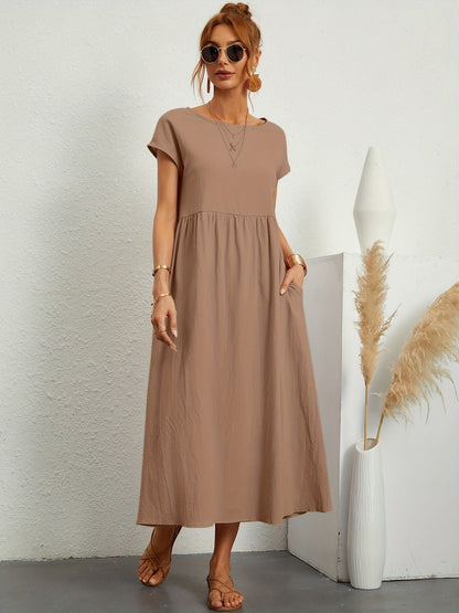 Graceful Round-Neck Dress