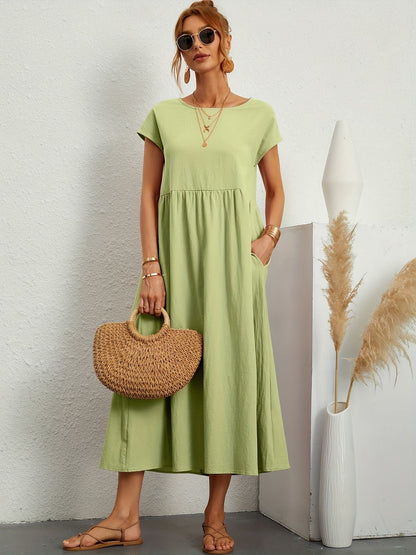 Graceful Round-Neck Dress