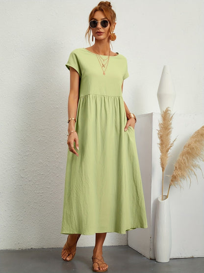 Graceful Round-Neck Dress