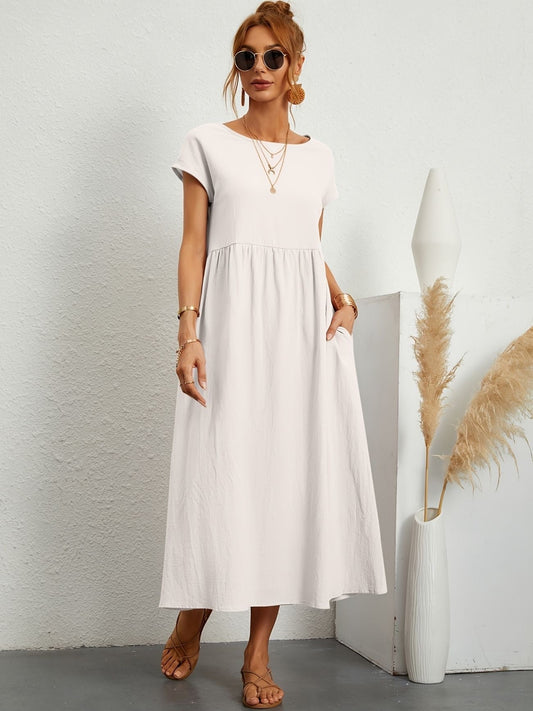 Graceful Round-Neck Dress