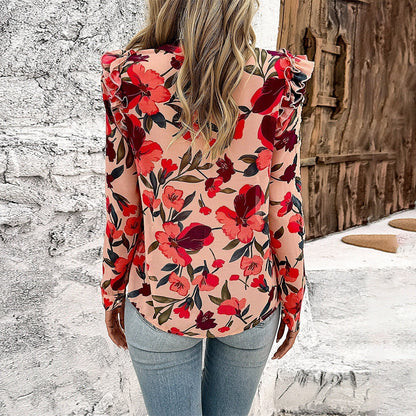 Effortless Feminine Style Chiffon Shirt