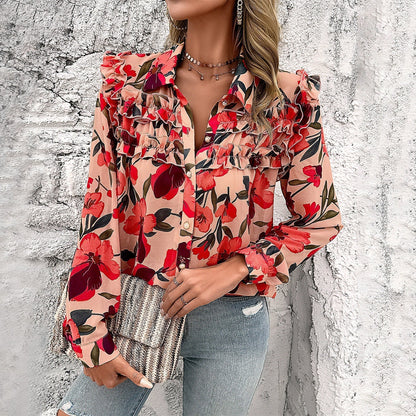 Effortless Feminine Style Chiffon Shirt