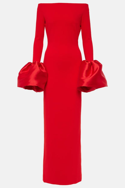 Curve-Enhancing Red Off-Shoulder Dress