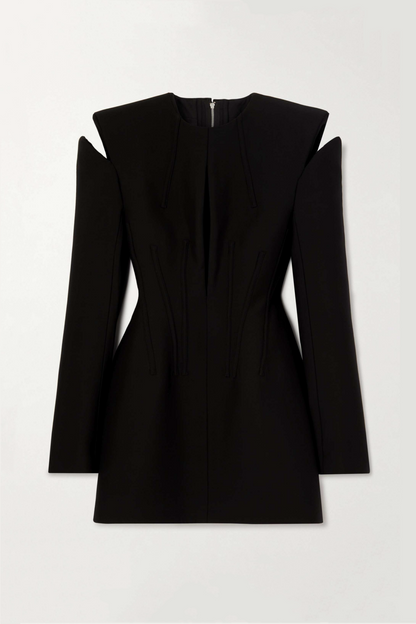 Effortlessly Elegant Lace-Up Mini Dress