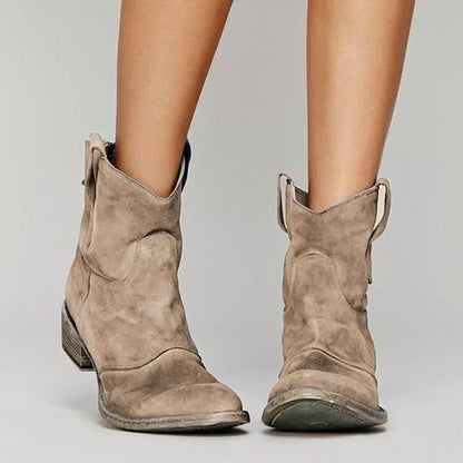 Chic Comfort Western Ankle Boots