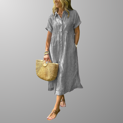 Figure-Flattering Striped Dress