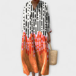 Geo-Chic Silhouette Dress