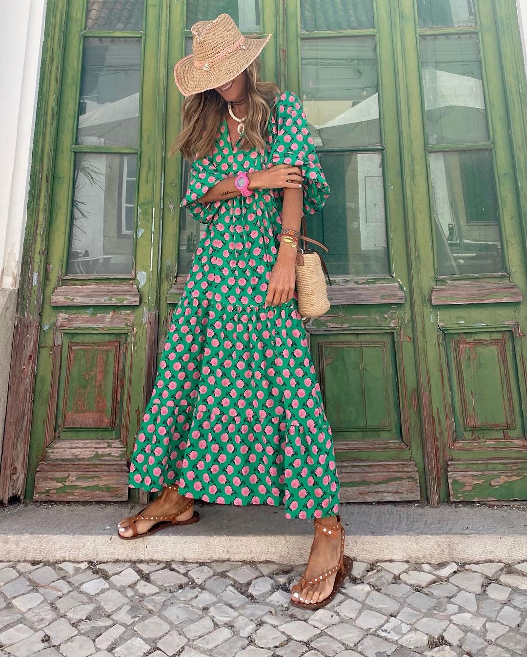 Chic-Bohemian Maxi Dress