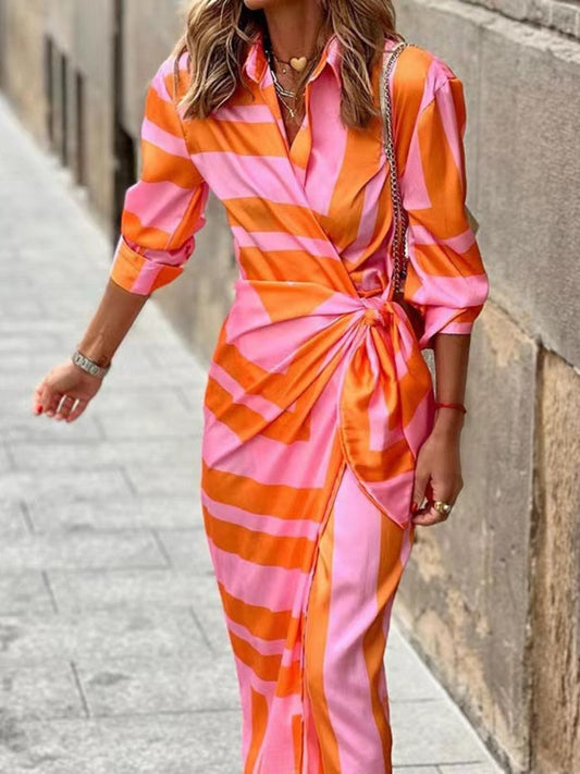 Effortless Elegance Striped Dress