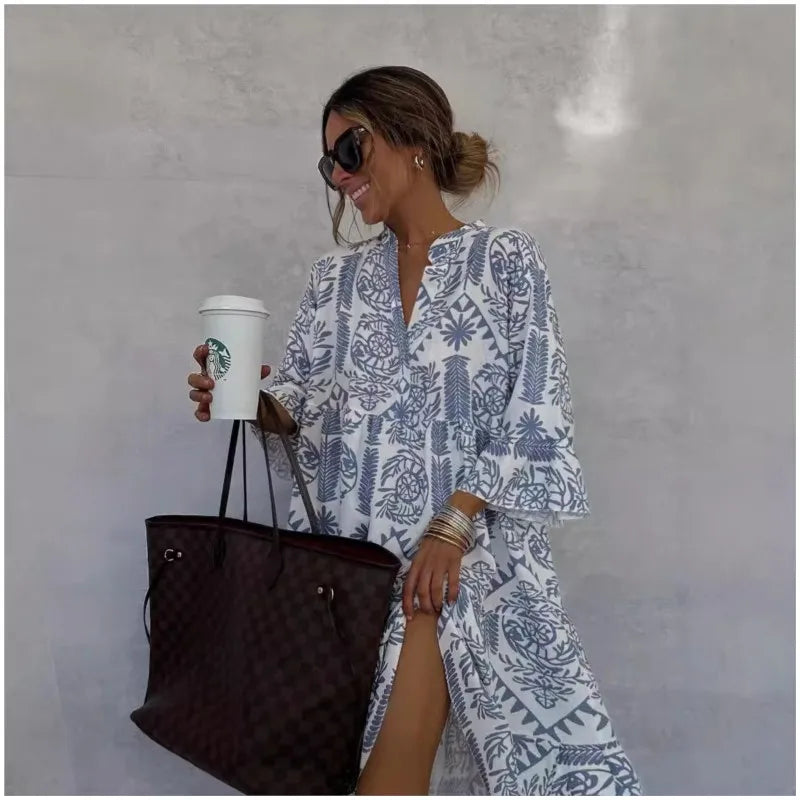 Flattering Printed A-Line Elegance