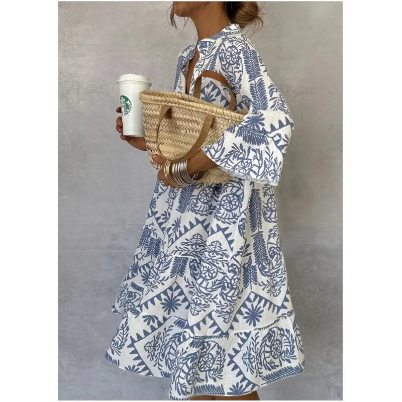 Flattering Printed A-Line Elegance