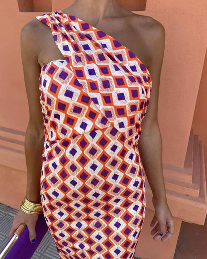 Cooling Shoulder-Drape Dress