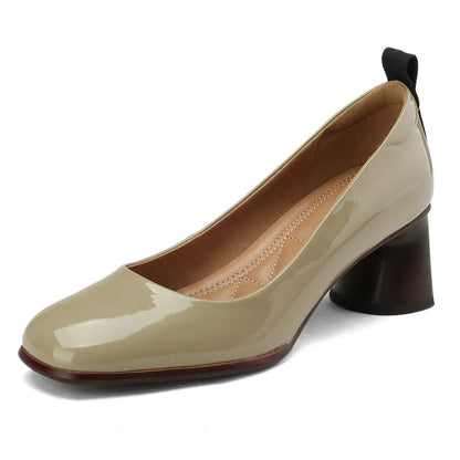 Elegant Comfort Leather Pumps
