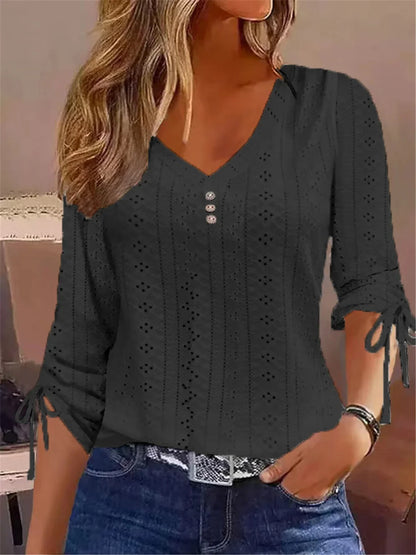 Cooling V-Neck Blouse