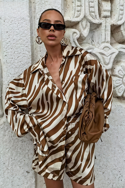 Zebra-Print Comfort Lounge Set