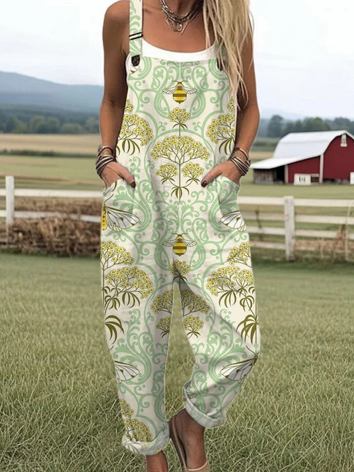 Vintage Floral Cool Jumpsuit